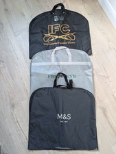 Bundle of 3 Suit Carrier Bags – M&S, French Eye & IFC – Garment Covers