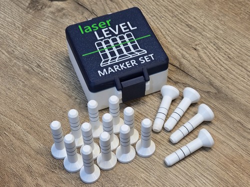 Laser level alignment - level, marker