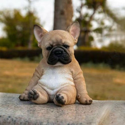French bulldog statue dog - bulldog,