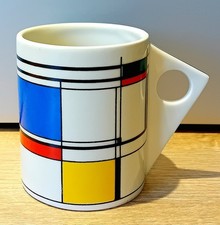 Rare Vintage Mug Piet Mondrian