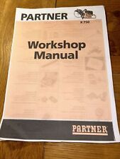 Partner Husqvarna K750 Handheld Metal Concrete Saw Workshop + Parts Manual