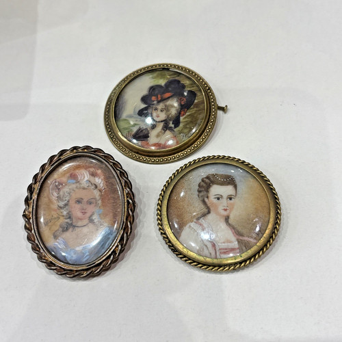 Antique miniatures painted - antique,