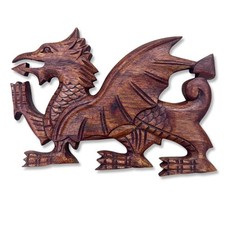 Walking Dragon Wooden Plaque