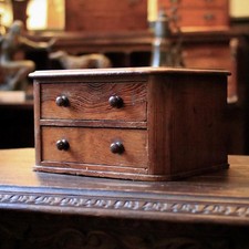 Antique Rustic Pine Two Drawer