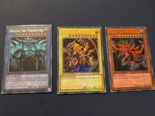 Yu-Gi-Oh! TCG Egyptian God Cards Obelisk, Ra, Slifer Legendary Set
