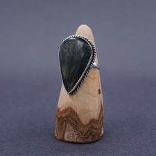 925 Sterling Silver Seraphinite Gemstone Ring Size T1/2