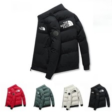 Men Jacket Warm Winter Coat Quilted Bomber Jacket Windproof Insulated Casual