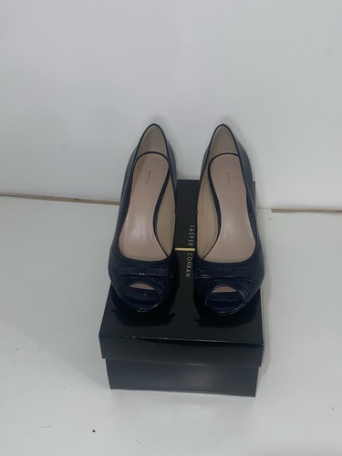 Navy blue leather - navy, kitten