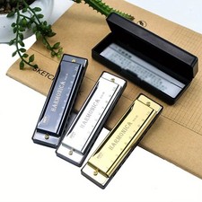 10 Hole Harmonica Key of C Blues Mouth Organ with Case for Beginners Gift
