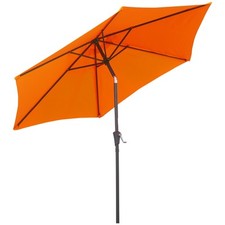 Patio Umbrella Parasol Orange 2.6M, Refurbished