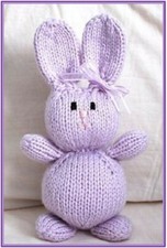 Knitting Pattern Easy Knit Cute and Cuddly Baby Bunny Rabbit Soft Toy 