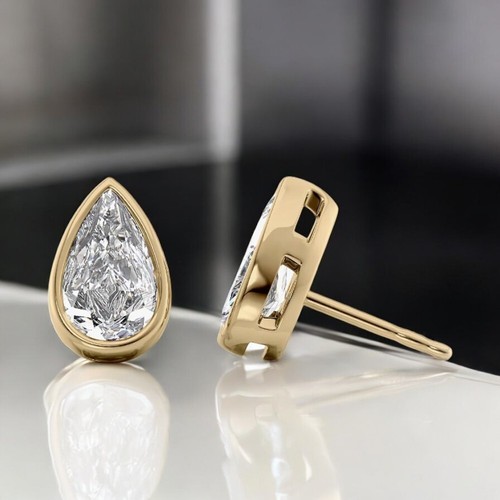 Diamond earrings gold lab - diamond,
