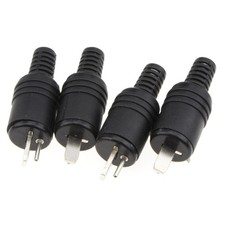 2 pin DIN Plug Speaker and HiFi Connector Screw Terminals Strain [4 Pack]