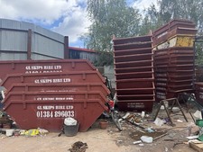 6 Yard Builder Skip Waste Container  4 Yard Skip And A 40 Yard Roll On Skip.