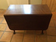 Antique Oak Barley Twist Drop Leaf Dining Table Farmhouse Cottage Rustic 