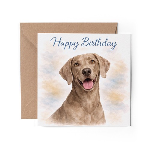 Weimaraner dog greeting - weimaraner,