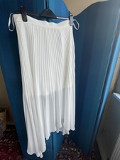 Coast White Chiffon Pleated