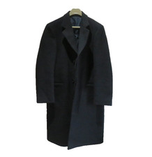 DUNN & Co VINTAGE CROMBIE  STYLE CASHMERE WOOL NAVY BLUE COAT SIZE M = 38" / 40"