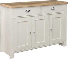 Cream Oak Sideboard 3 Door 2