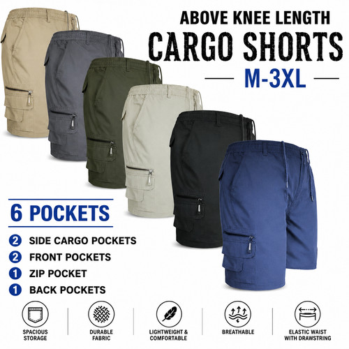 Men cargo combat shorts - men's,