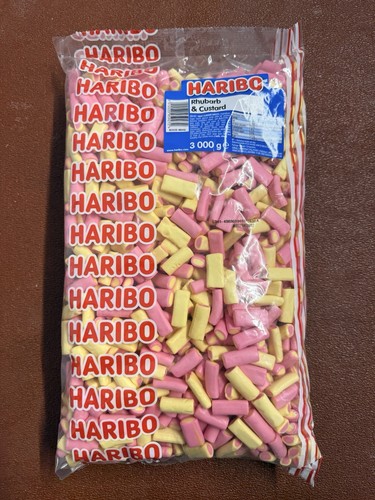 3kg bulk bag haribo rhubarb - bulk,