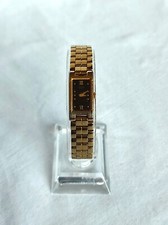 Seiko Ladies' June 1989 Black & Gold Tone Quartz Wristwatch-2E20 2030-Running