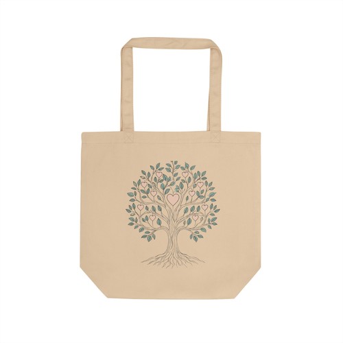 Family tree silhouette tote - family,