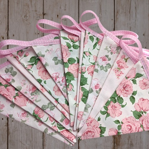 Double sided floral bunting - double,