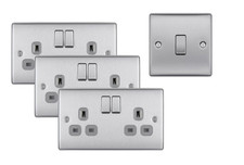 BG Nexus Brushed Steel Double