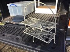 2-tier Grey Metal Fruit Stand