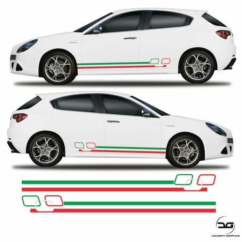 Italian square racing stripes - square,