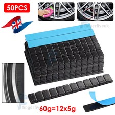50X Black Adhesive Stick On Wheel Balance Weights 60g Strips for Car Motorcycle