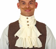 Steampunk Victorian Jabot Adult Fancy Dress Cosplay Neck Ruff Austin Powers Mens