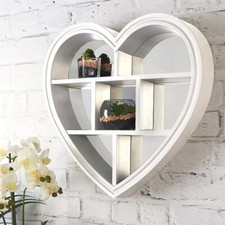 New Heart Mirror Wall Shelf