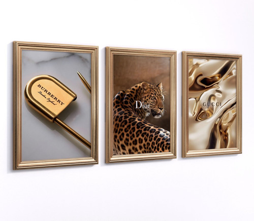 Luxury designer gold art - luxury, set