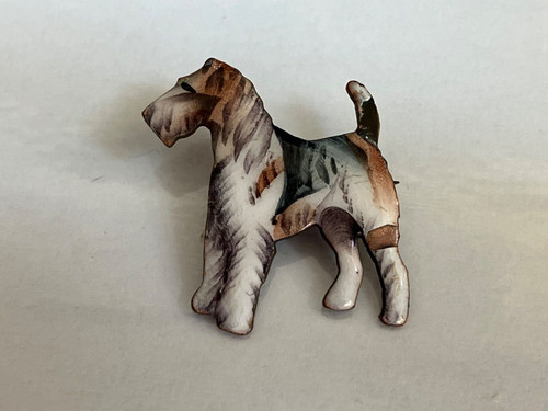 Vintage schnauzer dog enamel - vintage,