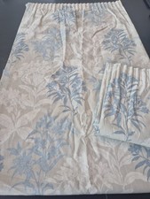 Lovely Laura Ashley Tenby Seaspray curtains 64x72 in natural, with blue & white