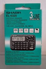 Vintage SHARP EL-6320 - Electronic Organiser - Memo Master Alarm  Boxed, mint.