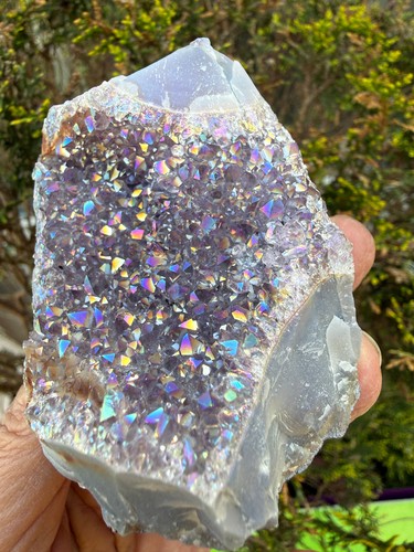 Amethyst titanium aura crystal - aura,