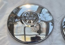 Vintage VW Hubcaps X 2 10 Inch