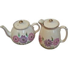Gibsons Staffordshire Floral Teapot and Jug Set Vintage Ceramic