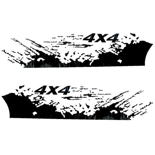 2pcs black car splash decal - black,