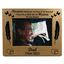 Personalised Memorial Photo Frame For Dad Grandad Mum Nan Brother Sister Decor