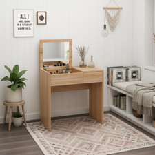 Wooden vanity table with - vanity,