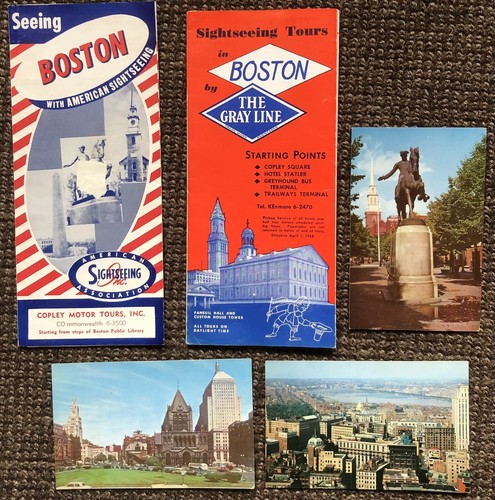 Vintage boston ephemera maps - vintage,