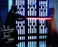 Dave Prowse & James Earl Jones Signed Darth Vader Star Wars 10x8 Photo + COA