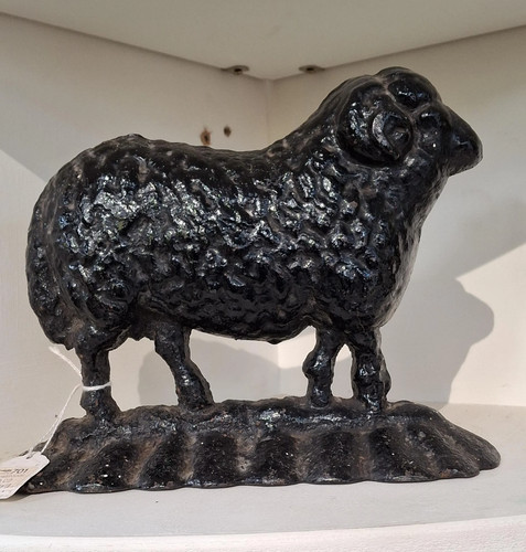 Antique cast iron sheep door - antique,
