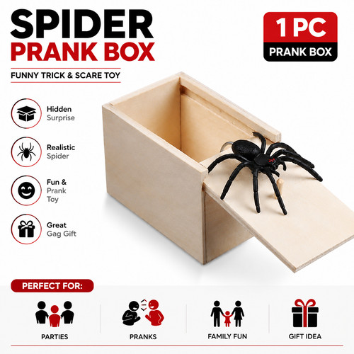 Halloween spider box - spider, prank