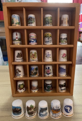 Vintage thimble display - thimble,