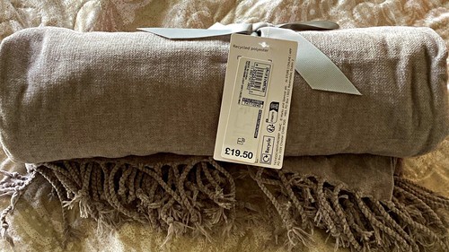 Home chenille sofa throw - m&s,
